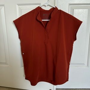 FIGS Rafaela Oversized Scrub Top size XS color Limited Edition Auburn